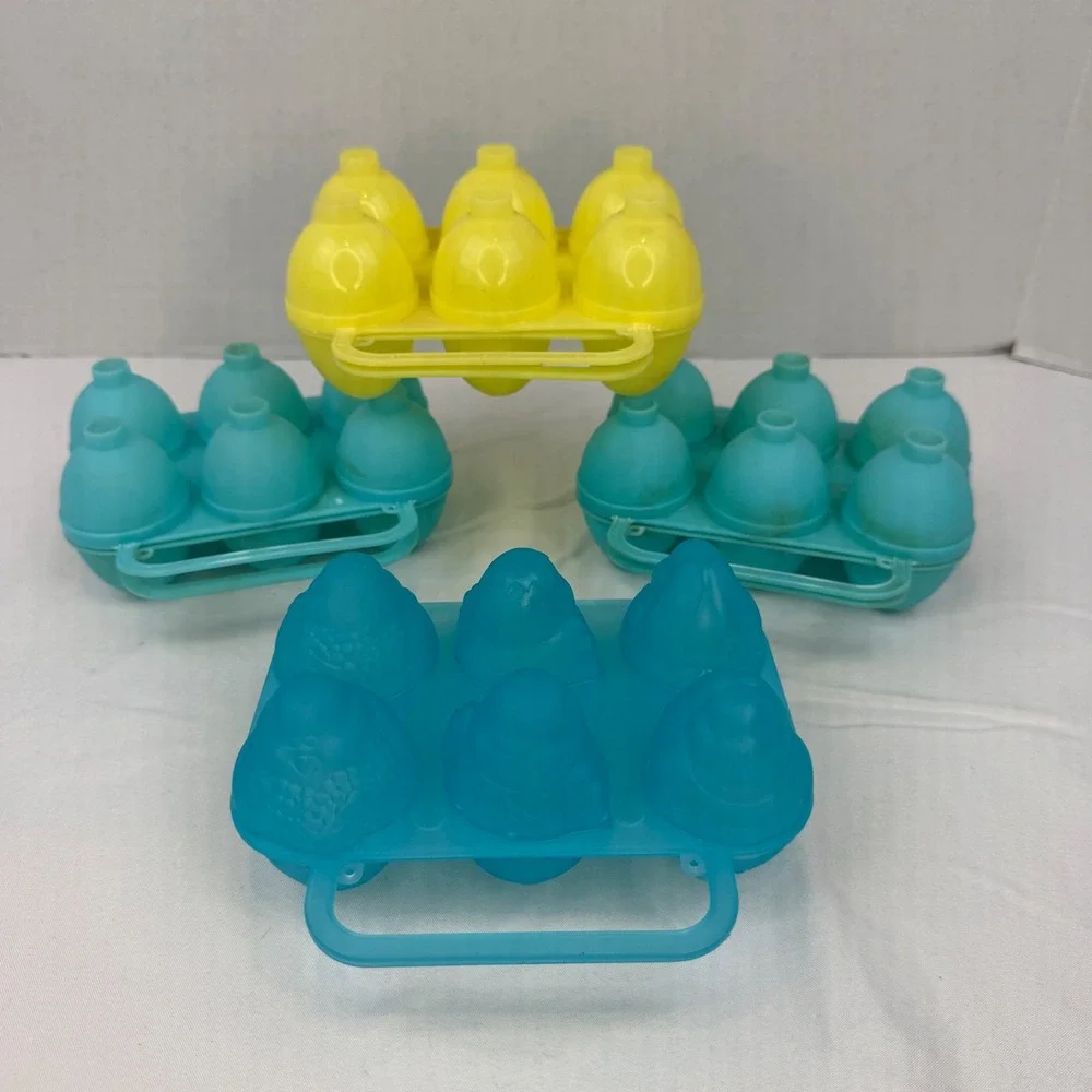 Jell-O Jiggler Gelatin Easter‎ Egg Mold Lot 4 Sets Pastel Plastic Jello Shots